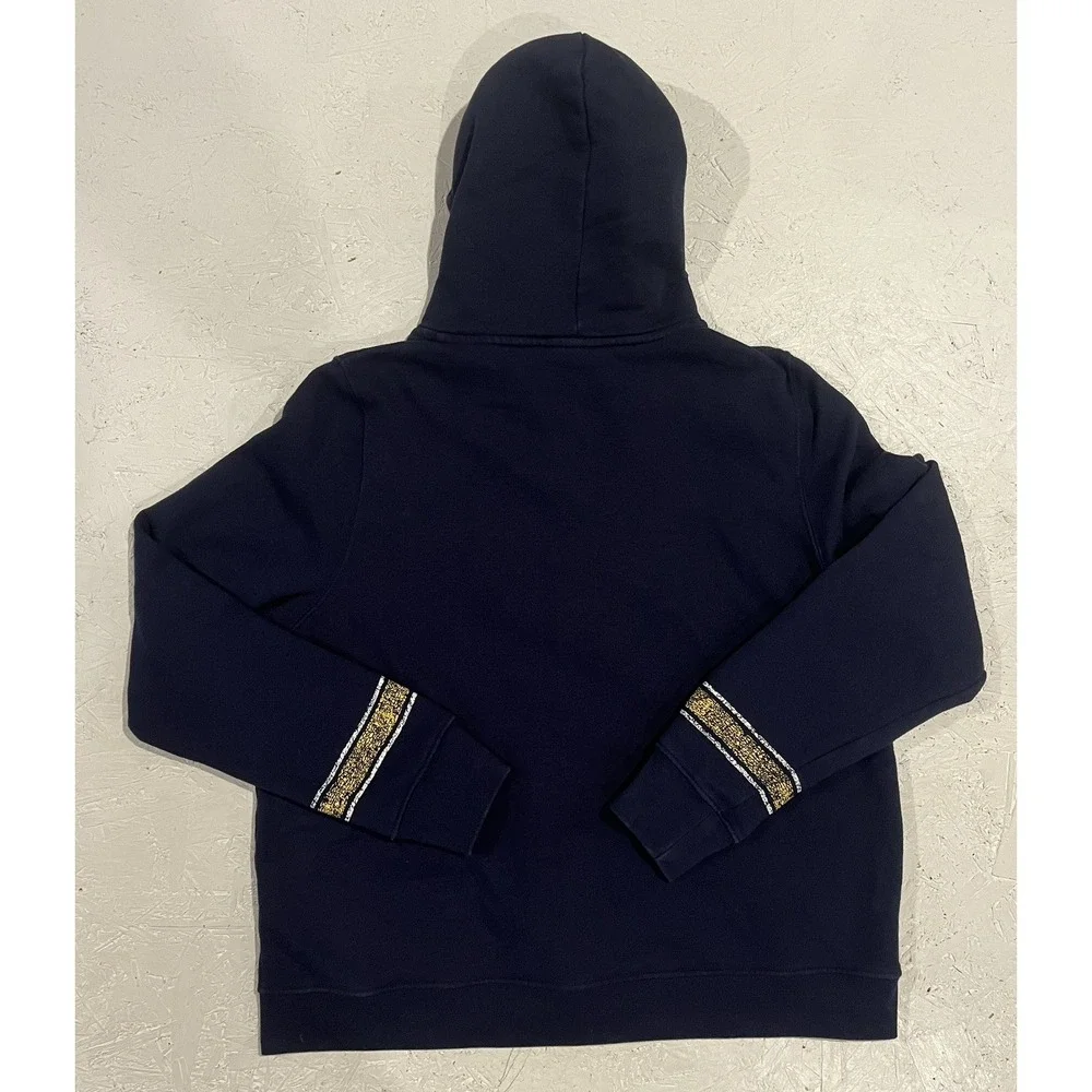 Vintage Pro Edge Michigan Wolverines Hooded Jacket Full‎ Zip Youth XL Blue Kids